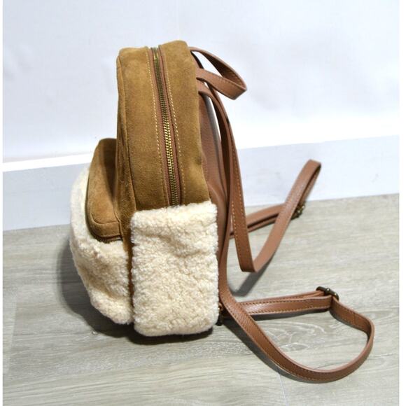 UGG Donnie II Mini Backpack Suede and Sheepskin Cream & Brown main image 10